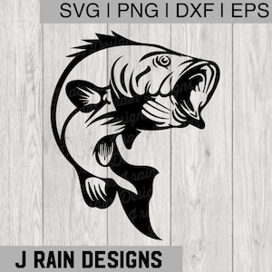 Bass SVG - Bass png - Bass DXF - Bass eps - bass clipart - fish svg - fish png - fishing svg - nature svg - fishing png