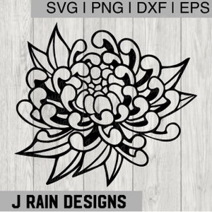chrysanthemum SVG - Chrysanthemum PNG - chrysanthemum EPS - chrysanthemum dxf- floral clipart - floral svg - flower svg - flower png