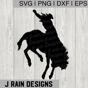 Bronc rider SVG - bronc rider DXF - bronc rider eps - bronc rider png - horse svg - horse png - cowboy svg - western svg