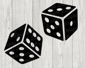 Two dice SVG - dice svg - dice eps - dice DXF - dice png - poker svg - poker clipart - poker png - poker dxf - poker eps - dice clipart