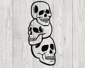 Stacked Skull SVG - skull svg - skull png - skull DXF - skull png - skull clipart - skeleton svg - skeleton png - Halloween svg