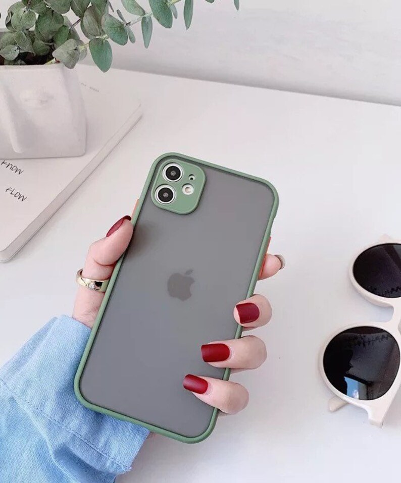 Olive Green hybrid case for iphone Etsy