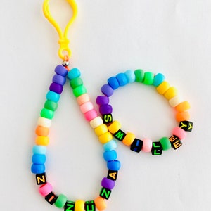 Matching bracelet and bag tag &quot;Zizuza and Smiley&quot;