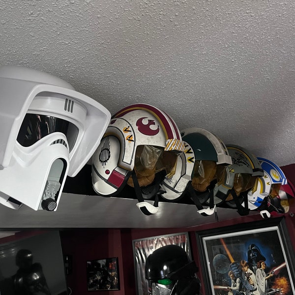 Custom Helmet Holder Wall Brackets (set of 3)