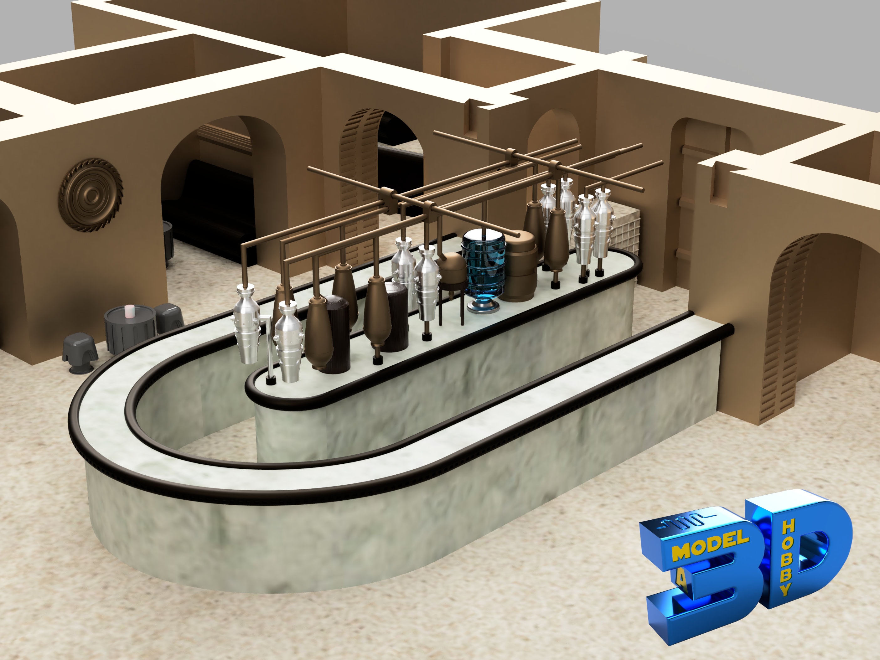 Chalmun's Spaceport Cantina DIORAMA - 3.75