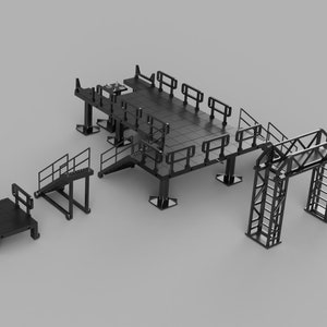 Tie Fighter Maintenance Hanger Bay / Scaffold / Gantry / Walk ways - DIORAMA