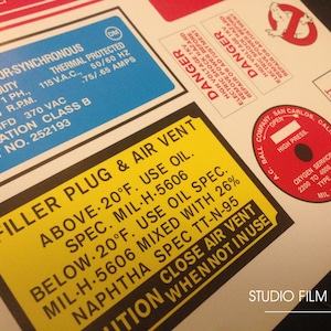 Ghostbusters Proton Pack Replica Prop Decals / Stickers - Etsy