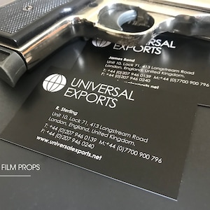 James Bond 007 Quantum of Solace Universal Exports Business Card prop