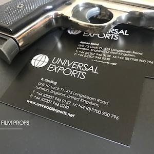 Tarjeta de presentación de exportación universal de James Bond 007 Quantum of Solace
