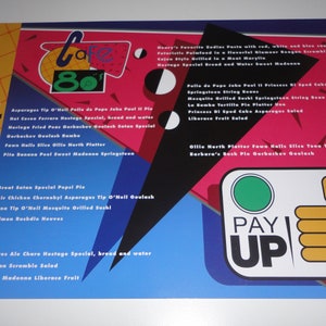 De volta para o futuro - Menu Cafe 80's - Réplica Prop