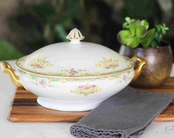 Vintage Noritake Covered Vegetable Dish - Noritake Soup Dish - Gloria Pattern