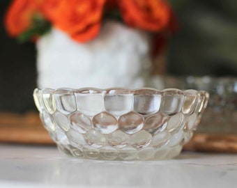Bubble Glass Berry Dishes - Vintage Clear Glass Catch All Bowl