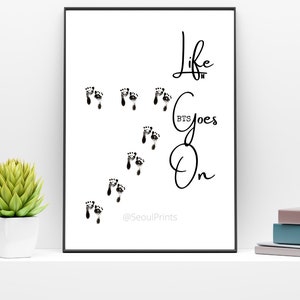 Digital Print | BTS Life Goes On Instant Printable Poster, OT7  Printable Wall Art, Wall Decor | KPOP