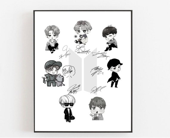 Impresión digital / BTS OT7 Forever 7 / Personajes de dibujos - Etsy España Impresión digital / BTS OT7 Forever 7 / Personajes de dibujos - Etsy España