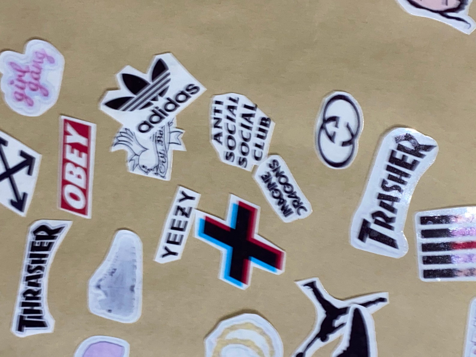 Aesthetic sticker brands / logos Etsy
