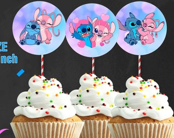 DESCARGA INSTANTÁNEA de archivo DIGITAL Adornos para cupcakes, Adornos para tartas para fiestas de cumpleaños