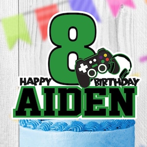 Personalisierte DIGITALE Datei Kuchen Topper, Videospiel inspiriert Geburtstag Party Kuchen Topper
