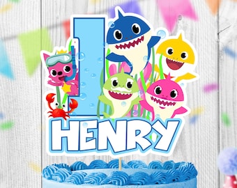 Baby Shark Cake Topper Printable Etsy Baby Shark Cake Topper Printable Etsy