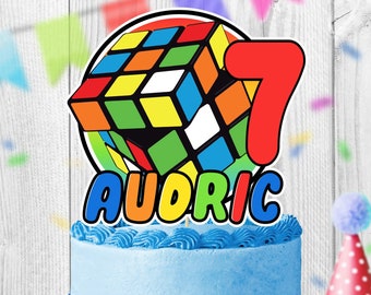 Topper de pastel de archivo DIGITAL personalizado, topper de pastel de fiesta de cumpleaños