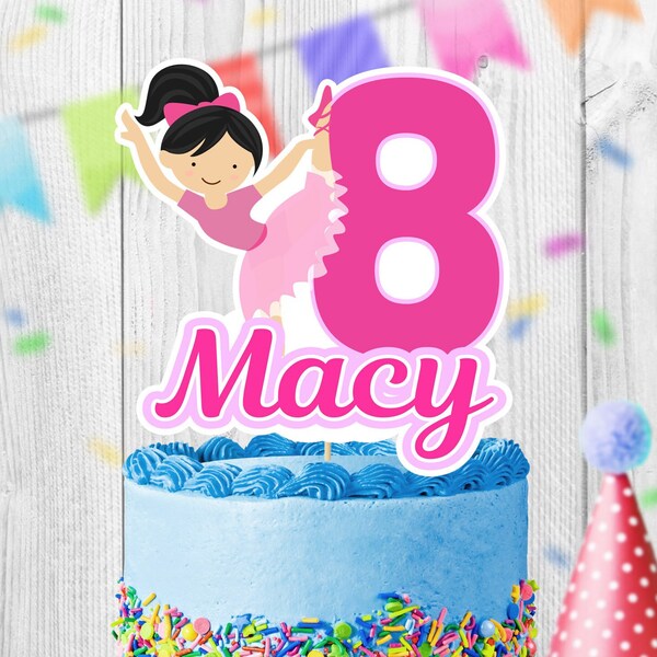 Personalized DIGITAL file Cake Topper, Birthday Party Cake Topper