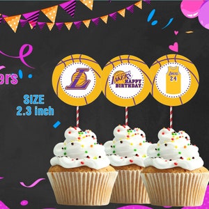 Los Angeles Lakers Printable Cake Topper Lebron James Etsy