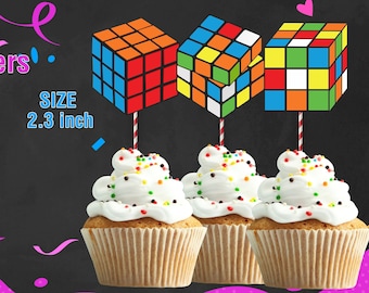 DESCARGA INSTANTÁNEA archivo DIGITAL Adornos para cupcakes, adornos para tartas, fiestas de cumpleaños