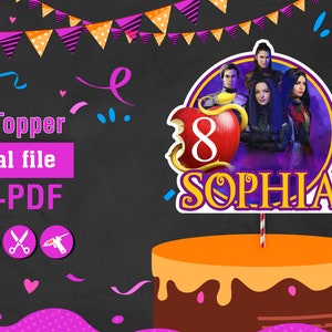 Personalized DIGITAL file Cake Topper, Cake Topper Birthday Party Cake Topper