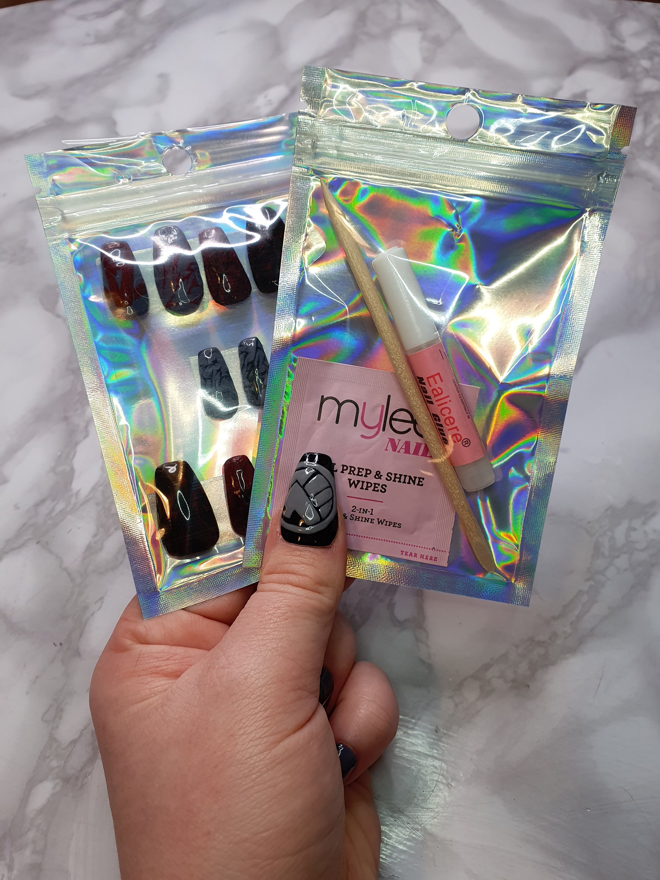 Harley Quinn Inspired Nails - Etsy