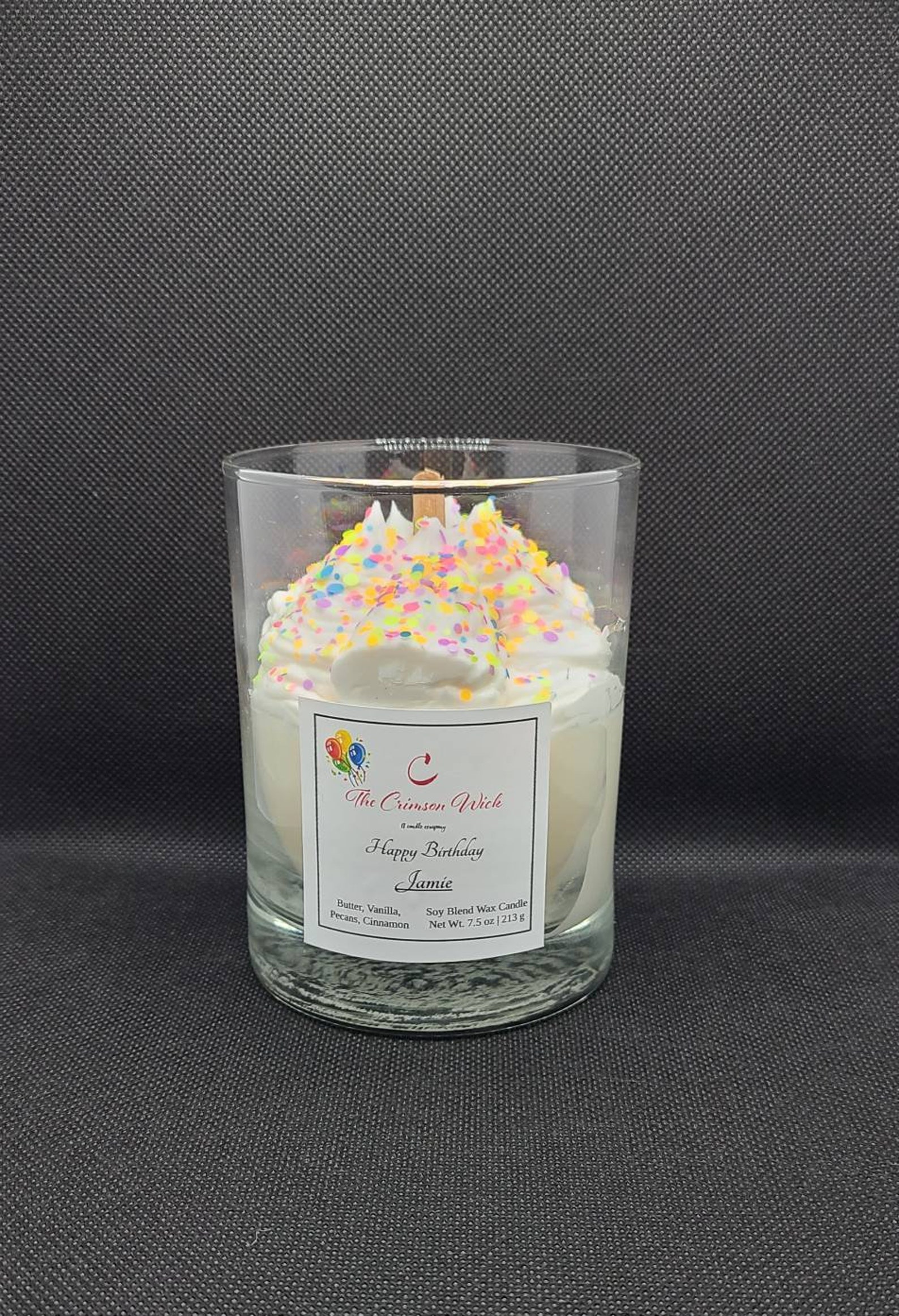 Happy Birthday Candle Personalized Label Etsy