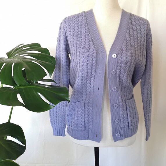 Lilac Grandpa Knit Cardi