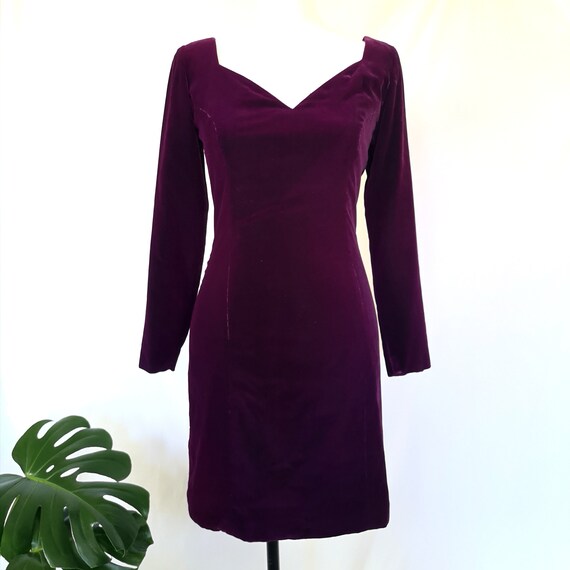 Purple Vintage Velvet Dress