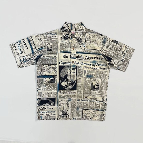 Honolulu Advertiser Aloha Shirt Size Medium Circa 