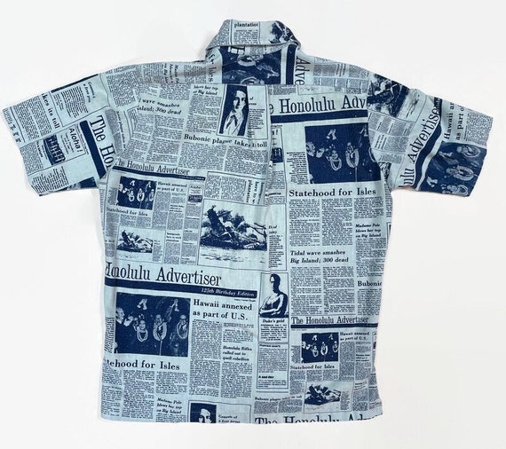 Honolulu Advertiser Aloha Shirt Size Small Circa … - image 6