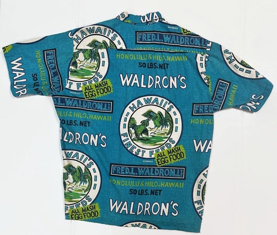 Hawaiian Holiday Waldron's Feed Store Aloha Shirt… - image 7