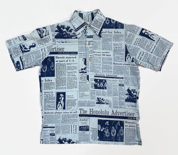 Honolulu Advertiser Aloha Shirt Size Small Circa … - image 1