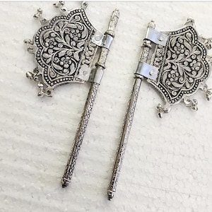 Indian Hand Fan, Wedding Program Fans, Antique German Silver Handmade Pankhi, Fan for Mandir/Temple, Hand Fan For Hindu Idol, Handcrafed Art