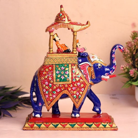 Indian Handicraft Home Decor Item, Metal Elephant Statue With