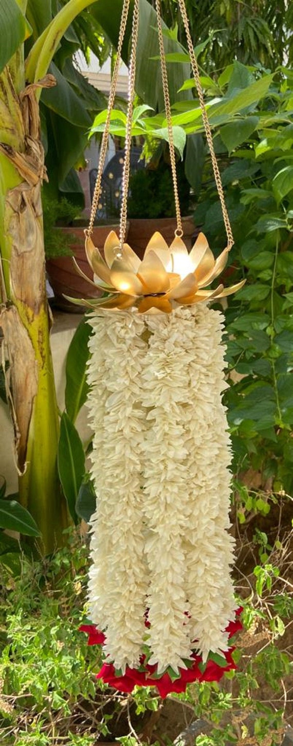 Lotus Hanging Decoration Jasmine Garland & Rose Nursery Etsy