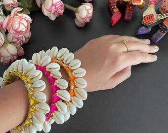 Bracciale Con Conchiglia Kauri In Argento E Oro Rosa - Fatto A Mano, Regolabile, Con Confezione Regalo - Gioiello Donna - 5