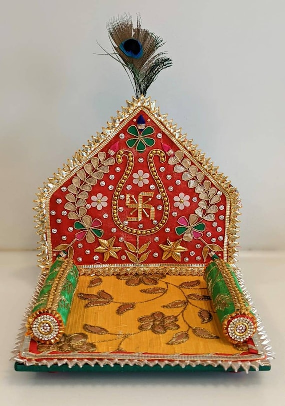 Wooden Singhasan for Hindu Deity Vyasasana for Pooja Mandir Etsy UK