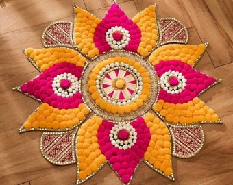 Tota Rangoli Colours Poederflessen - Set van 10 unieke kleuren (elk 80 gram) in speciale knijpflessen - 800 gram. Poedergereedschap voor vloerkunst, ambacht en huisdecoratie