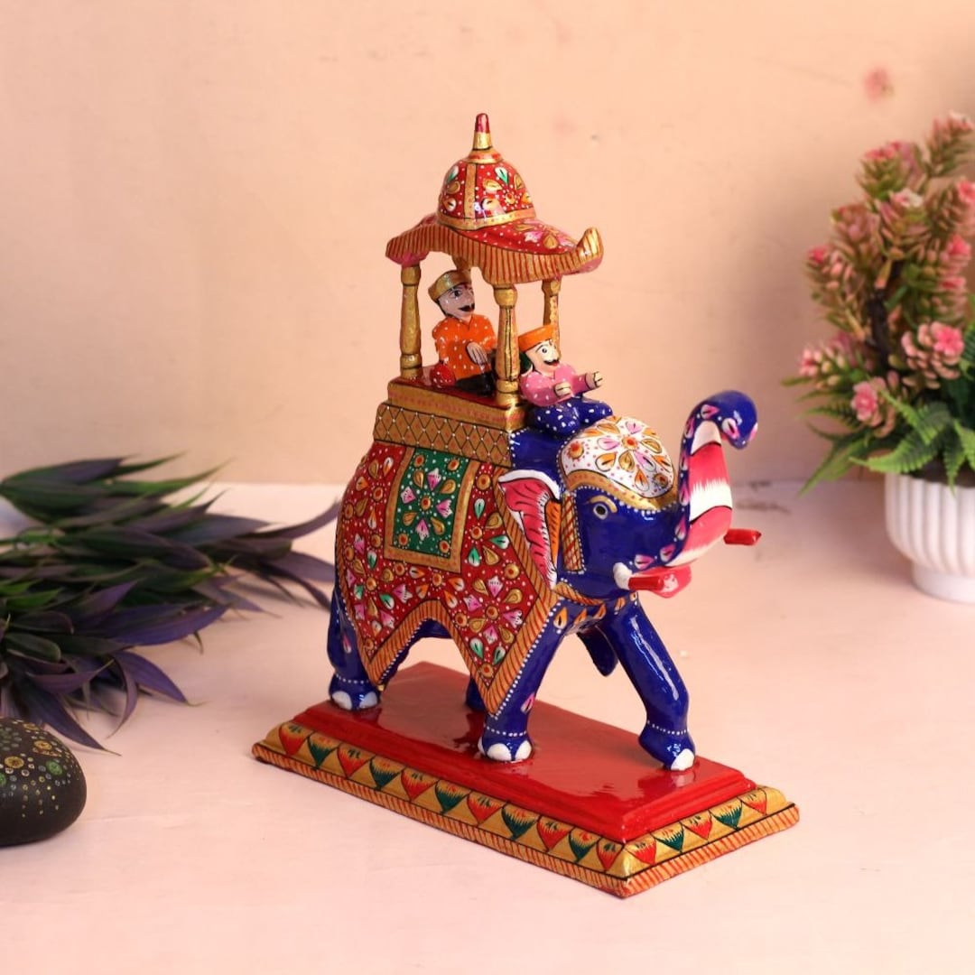 Indian Handicraft Home Decor Item, Metal Elephant Statue With