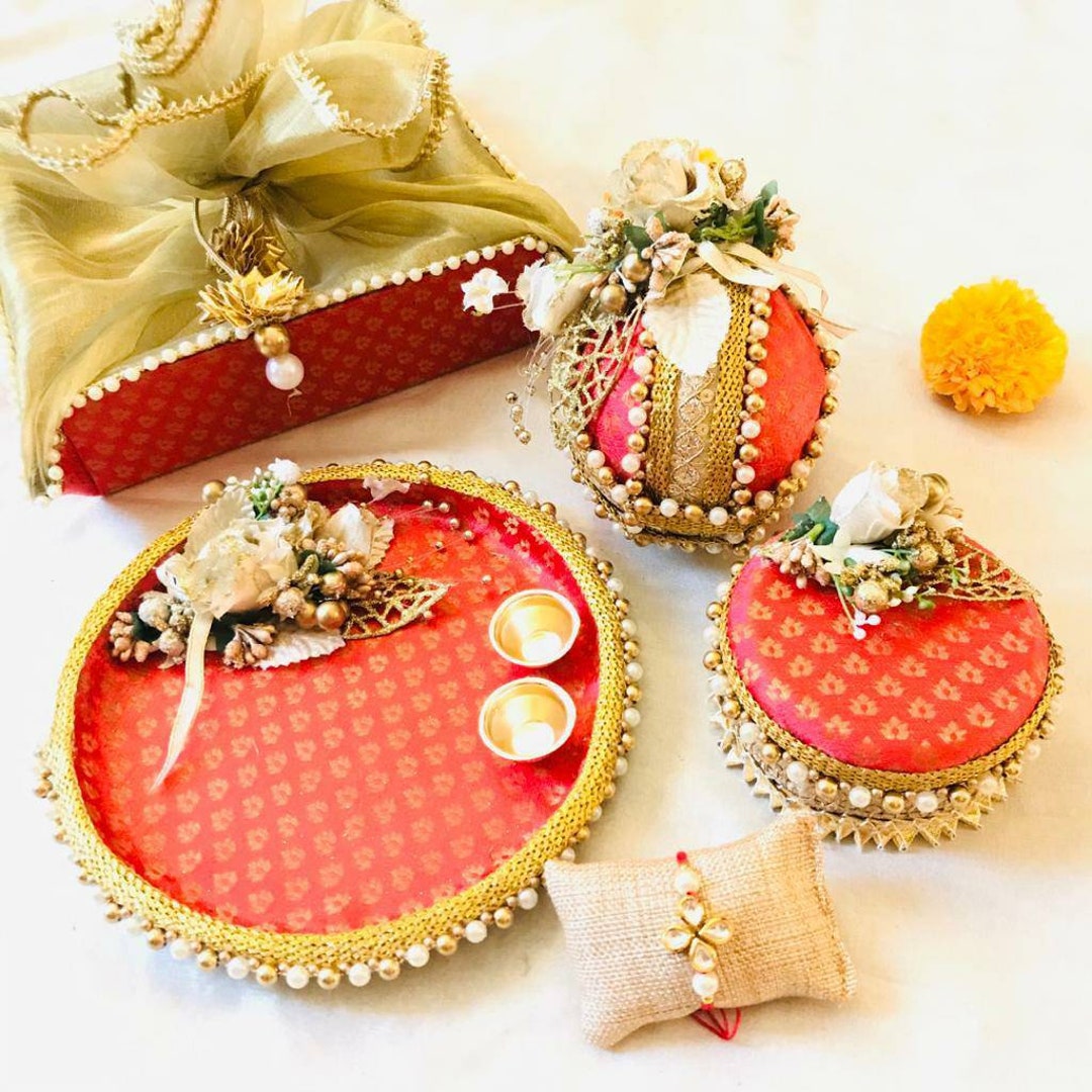 Pooja Thali Brass Puja Mandir Decoration Items Aarti Diwali Laxmi Puja