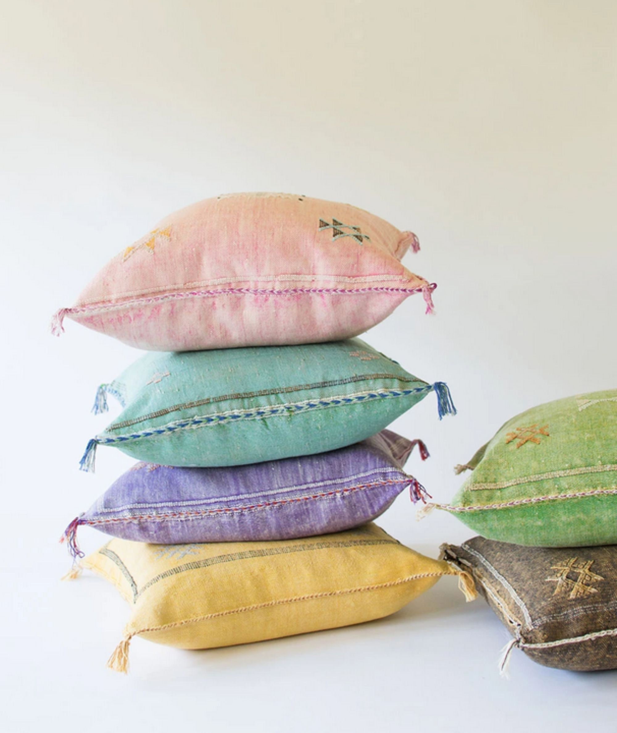 Cactus Silk Pillow Cover 20x20 moroccan Boho Etsy