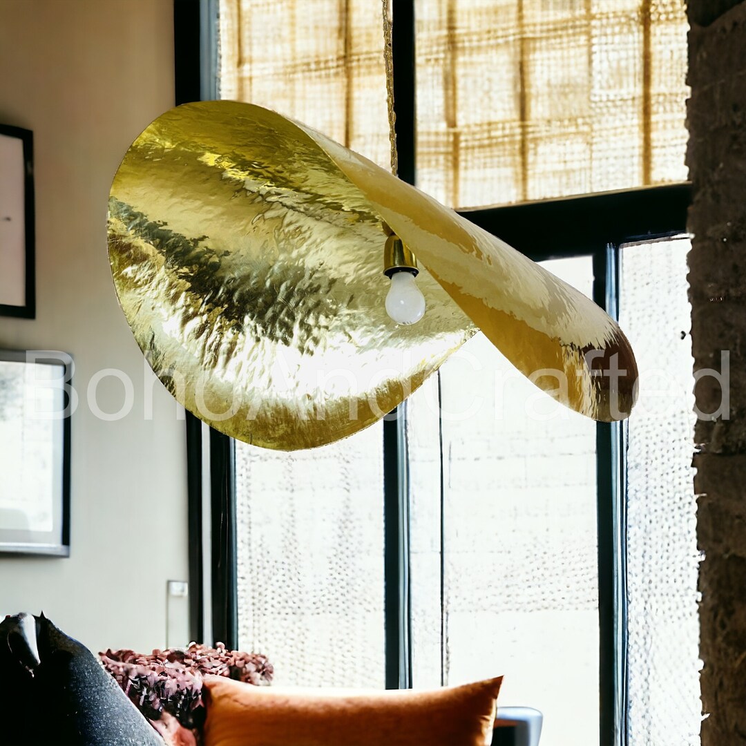 Lotus Leaf Pendant Lamp , Handmade Brass Hanging Lamp, Moroccan Pendant ...