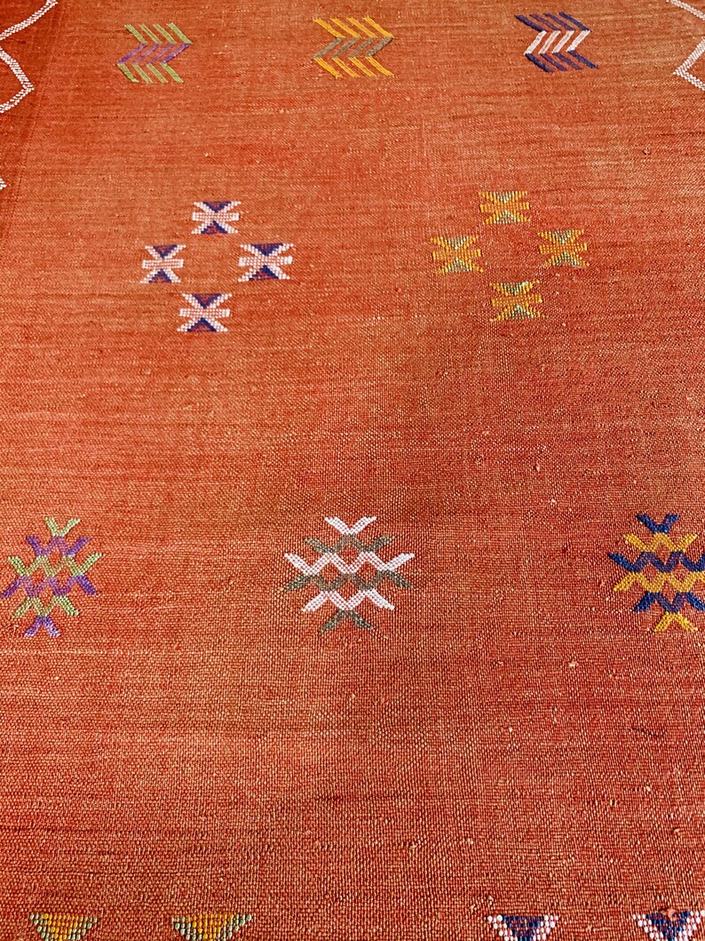 Customized Moroccan Cactus Silk Runner, Rug Carpet, Natural Lighting Colors Tribal motifs,Hand Woven Berbers from Morocco's Atlas Mountains image 9