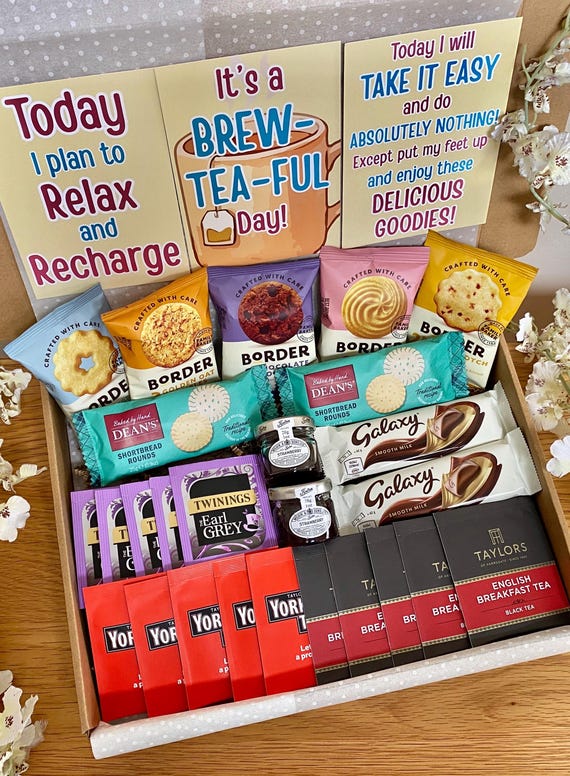 Tea Box | Tea Hamper | Birthday | Christmas | Coffee Gift Box | Hot Chocolate Gift Box | Personalised | For Her | For Him | Thank You |