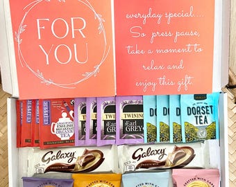 Tea Box | Tea Hamper | Birthday Gift | Father’s Day | Mother’s Day | Afternoon Tea | Personalised | For Her | For Him | Thank You Gift |