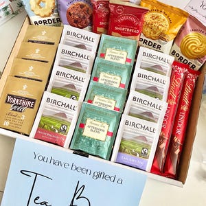 Tea Coffee or Hot Chocolate Gift Box | Christmas | Personalised | Get Well Soon | Afternoon Tea | Thinking of You | Tea Hamper | Thank You |