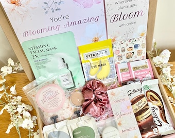 Cesta de mimos para el autocuidado / Personalizada / Cumpleaños / Caja de regalo de autocuidado / Cesta de lujo para mimar / Para ella / Para animarme / Gracias / Spa /